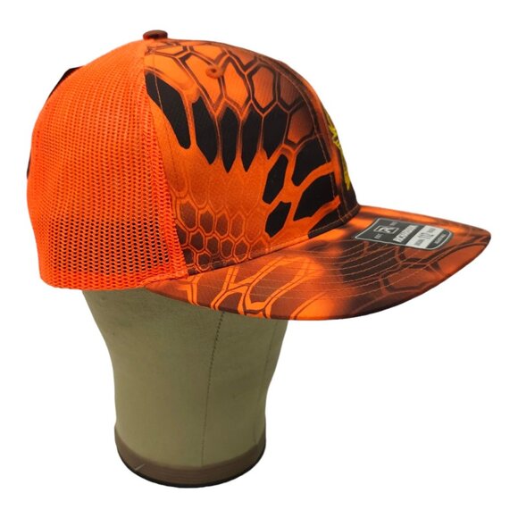 Kryptek Hunter Orange Black Mesh Snapback Cap Trucker Hat Duck Richardson NEW - Picture 3 of 14